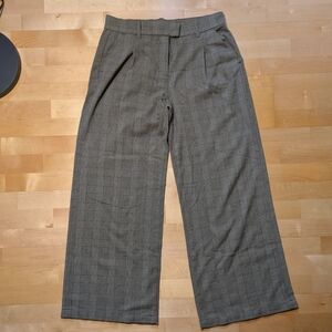 Women's Plaid Wide Leg Trousers